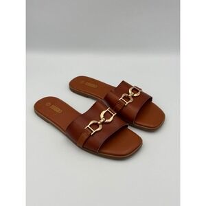 Rihero Women's Horsebit Slide Sandals Size 7.5